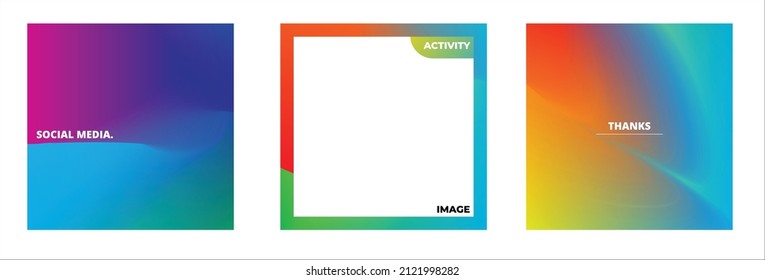 plantilla de fuente de medios sociales llena de color e impresión moderna