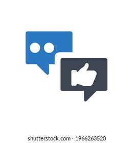 Social media feedback icon - Simple vector illustration