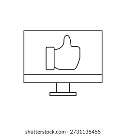 Social media feedback on computer screen