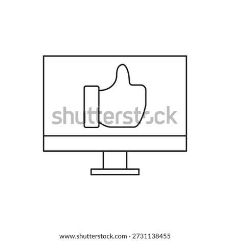 Social media feedback on computer screen