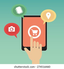 Social Media; Flat design