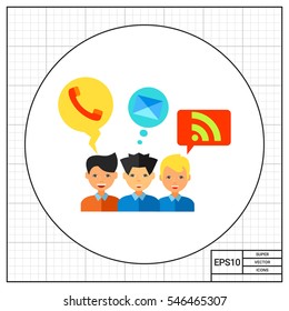Social Media Flat Icon