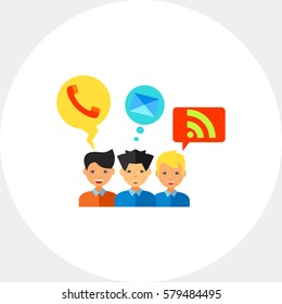 Social Media Flat Icon