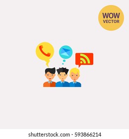 Social Media Flat Icon