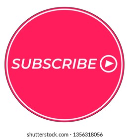 Social media flat icon subscribe for promotional purposes