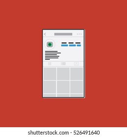 social media flat icon vector