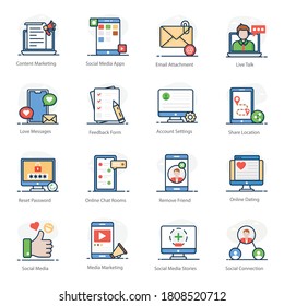 Social Media Flat Icons Pack 