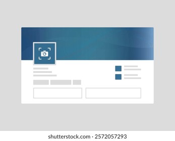 Social media flat LinkedIn page mockup Simple Page Profile template