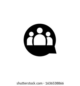 Social media, Flat style vector illustration, Emblem design on white background
