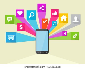 Social Media Flat Vector Icon Design Illustration