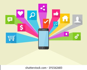 Social Media Flat Vector Icon Design Illustration