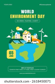 Social Media Flyer Design Celebrating World Environment Day