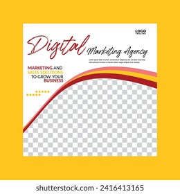 social media flyer template vector