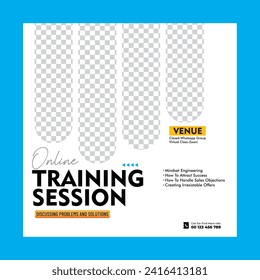 social media flyer template vector