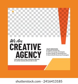 social media flyer template vector