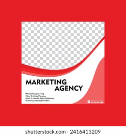 social media flyer template vector