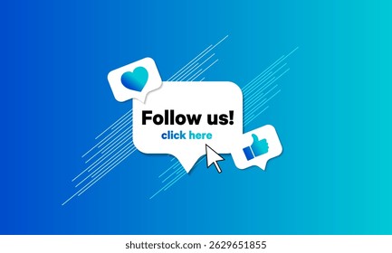 Social Media Follow Us Button Set – EPS Vector