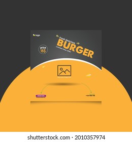 social media food banner design template