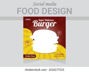 Social Media food design template. vector web banner design layout. modern poster design.