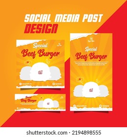 Social Media Food Or Fast Food Flyer Template And Food Instagram Food Menu Template Flyer Design