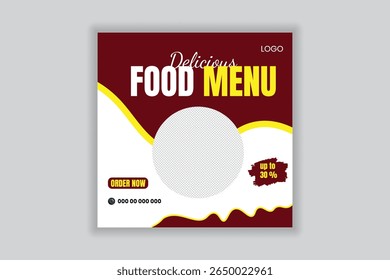 Social media food menu design