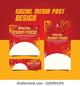 social media food post instagram food post or asian food poster design