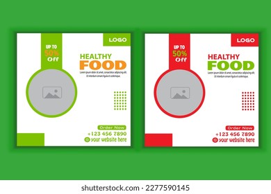 social media food post template