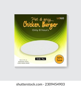 Social media food promotion post design