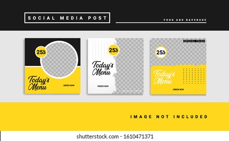 Social media food template post