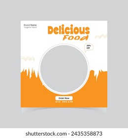 Social media food template for your business