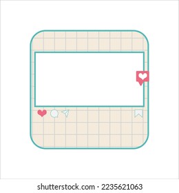 Social Media Frame Design Vector