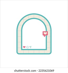 Social Media Frame Design Vector