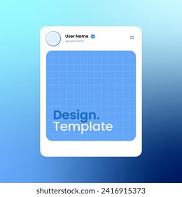 Social media frame isolated template. Colorful social media interface.