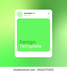 Social media frame isolated template. Colorful social media interface.