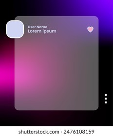 Social media frame isolated template. Colorful social media interface.