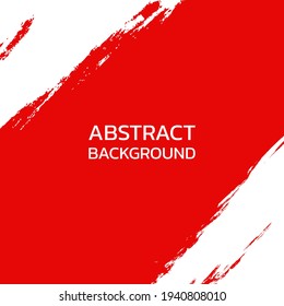 Social media frame or post template in grunge style. Square brush border, banner, poster or cover for story or sale layout design. Vector illustration.