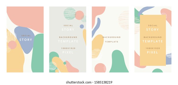 Social Media  frame templates. Vector background. Mockup for social media banner.   abstract collage layout design.