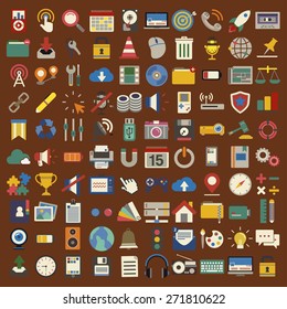 Social Media Funky Internet Symbols Icons Vector Concept