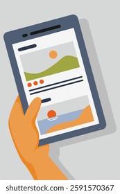 Social Media Gadget Interface Illustration
