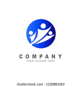 social media generation, vector logo template concept illustration, human character sign, abstract people