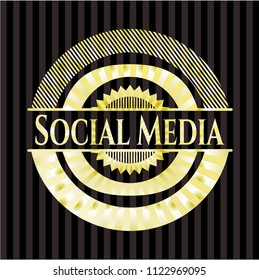 Social Media golden emblem