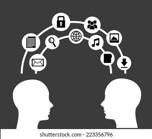 social media graphic design , vector illustration