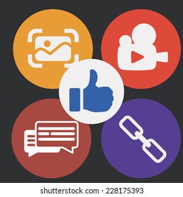 social media graphic design , vector illustration