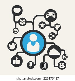 social media graphic design , vector illustration