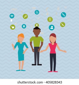 Social media graphic design, vector illustration