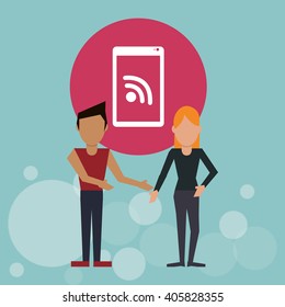 Social media graphic design, vector illustration