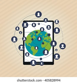 Social media graphic design, vector illustration