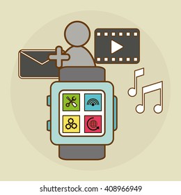 Social media graphic design, vector illustration