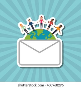 Social media graphic design, vector illustration