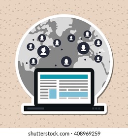 Social media graphic design, vector illustration